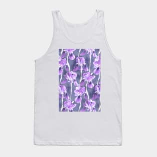 Simple Iris Pattern in Pastel Purple Tank Top